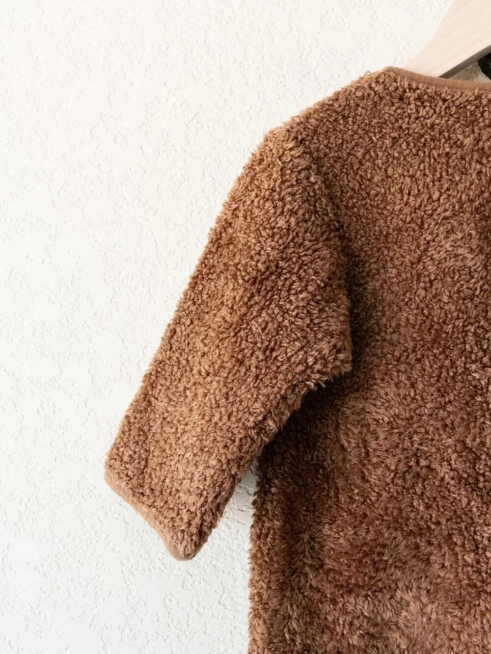 Baby Gap Teddy Bear Fleece Romper 12-18M Brown Sherpa One Piece Tail Cozy